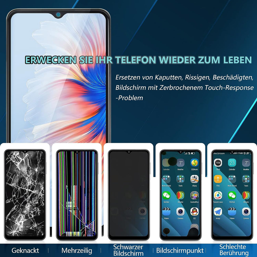 RongZy Ersatz Display Kompatibel für Samsung Galaxy A13 4G/A135F A137 Touchscreen Bildschirm Digitiz