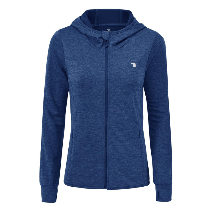 donhobo Damen Laufjacke Sportjacke Trainingsjacke Langarm Fitness Yoga Jacke Leicht Atmungsaktive Fu