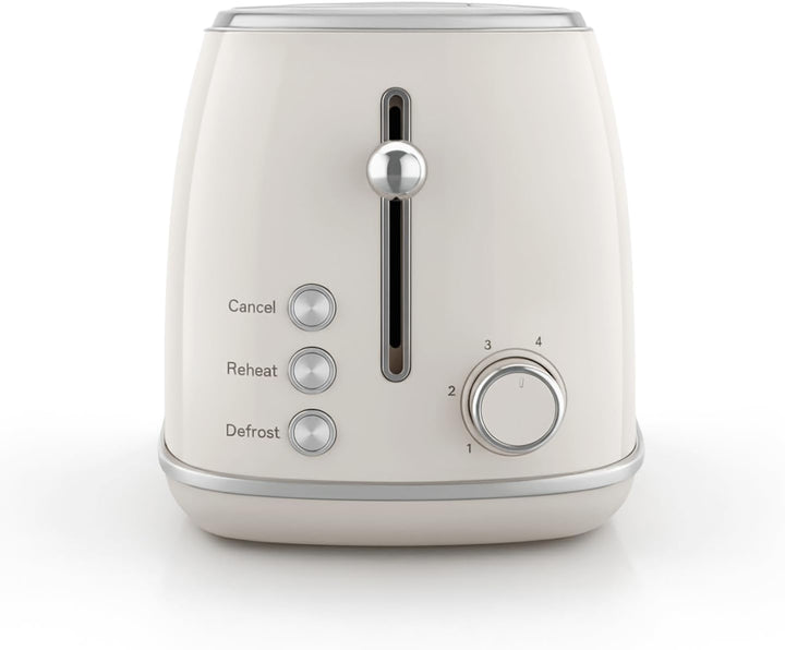 SWEISS Vintage-Toaster GRS8, 2 Schlitze, 6 Bräunungsstufen, Auftaufunktion, Für Baguette geeignet, S