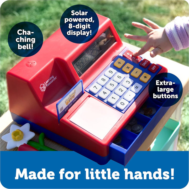 Learning Resources Pretend & Play Spielkasse mit Rechenfunktion und GB-Spielgeld Mehrfarbig UK-Währu