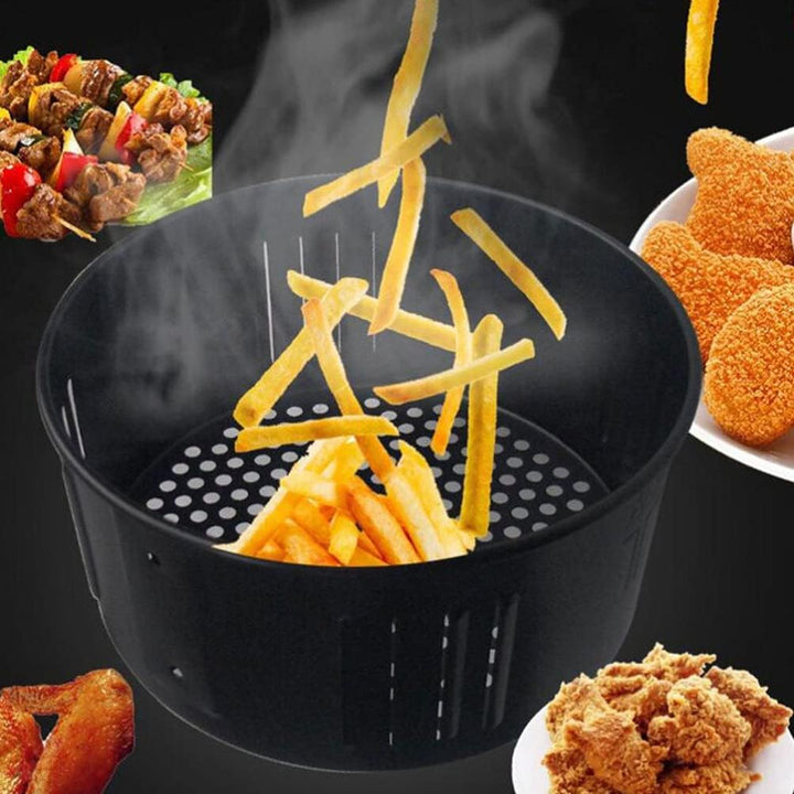 YARNOW Fritteusenkorb Luftfritteuse Korb 3. 5L Frittierkorb Heissluftfritteuse Ersatzkorb Zubehör Ni