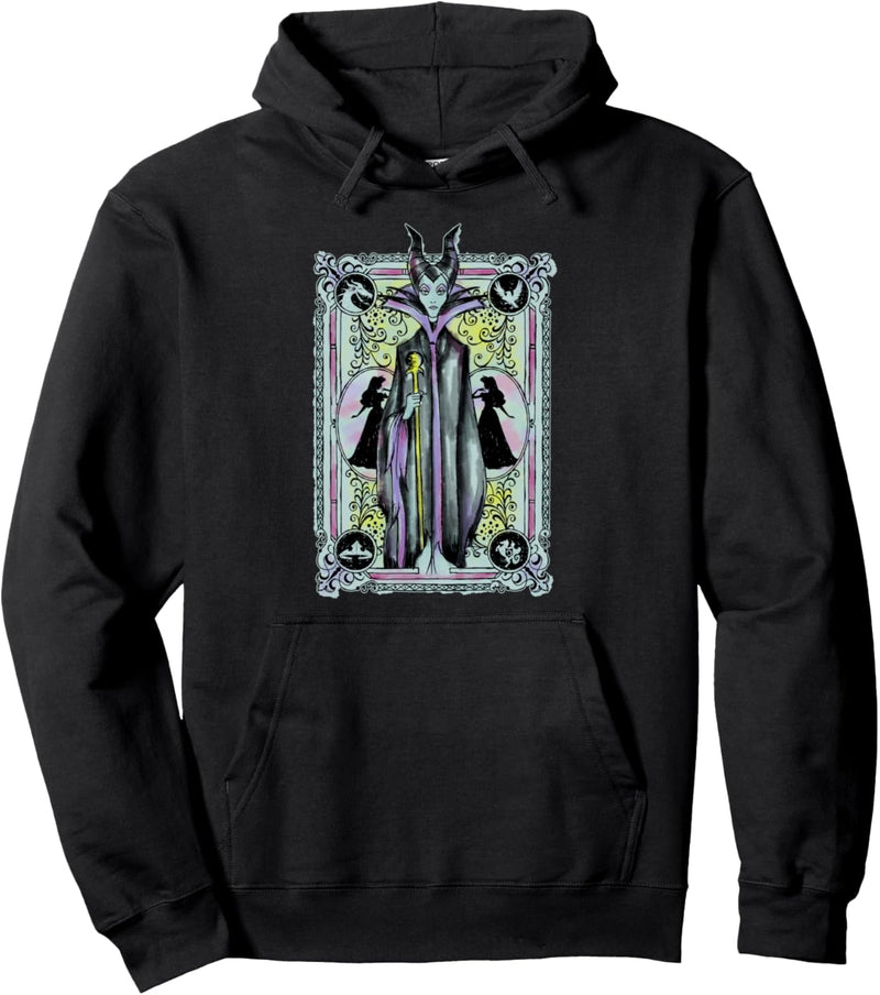 Disney Sleeping Beauty Maleficent And Aurora Card Pullover Hoodie