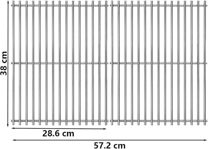 GFTIME 38CM X 28.6CM Edelstahl Grillrost 7521 für Weber Spirit Classic E200 E210 S200 S210 (mit seit