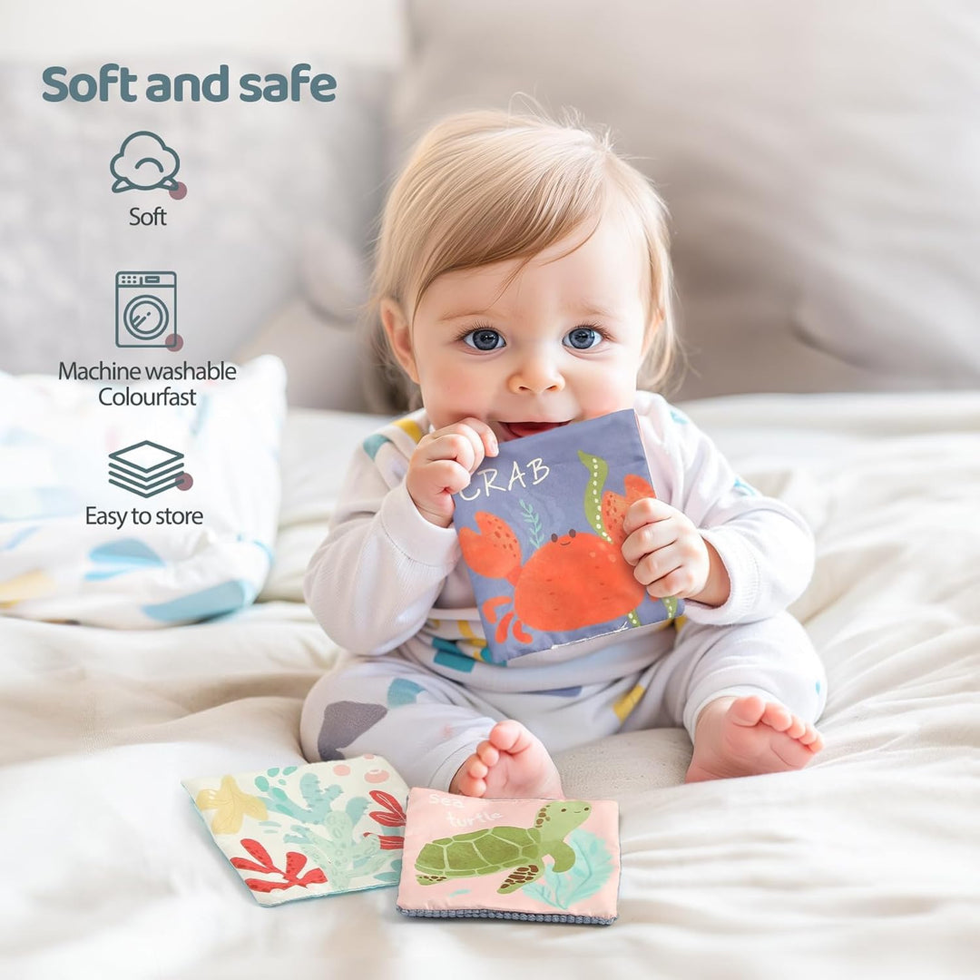 WOODEN TEETHER Baby Tissue Box Toy 6-12 Monate Montessori Sensorik Spielzeug, Fördert Sensorische &
