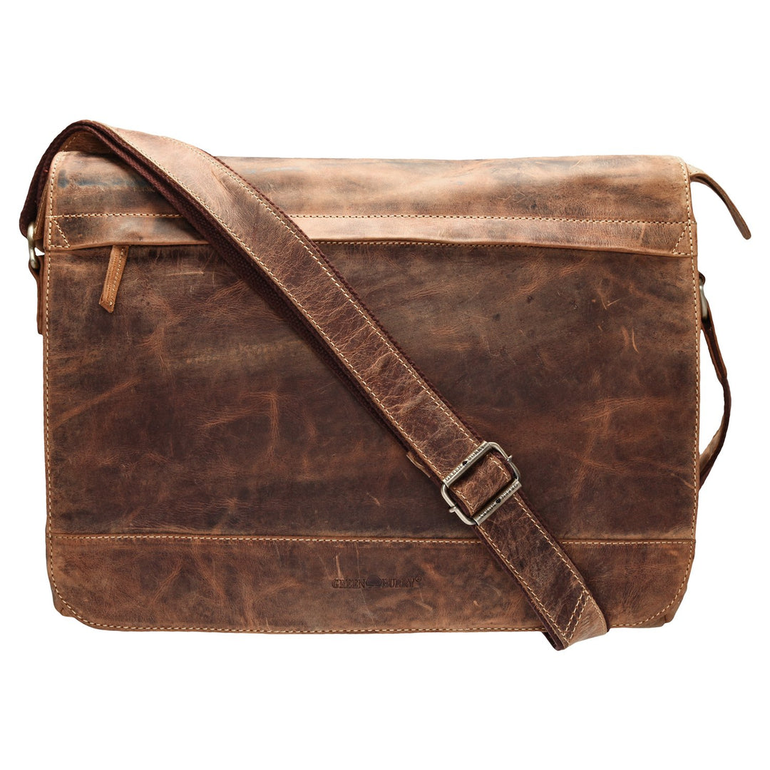 Green Burry Vintage Umhängetasche 1766B Sattelbraun, Sattelbraun