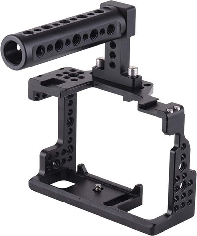 Andoer Camera Cage + Top-Griff-Kit Videofilm Filmherstellung Stabilisator Aluminiumlegierung mit kal