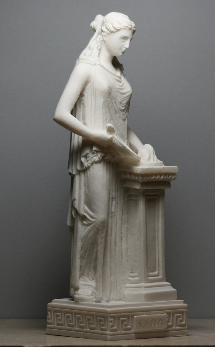 Hestia Vesta Statue Göttin der Home Familie Hearth Alabaster Skulptur 26 ΄ ΄