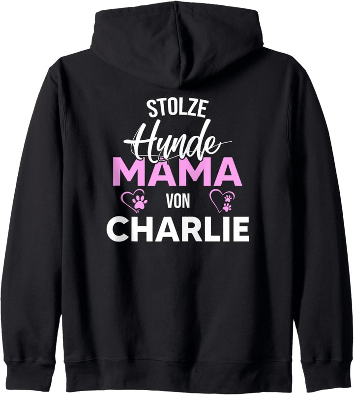 Stolze Hundemama von Charlie Hund Frauchen Kapuzenjacke