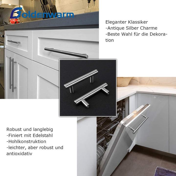25 Stück Schrank Schublade Türgriff Stangengriff LS201BSS128 Bohrlochabstand 128mm Edelstahl Küchens