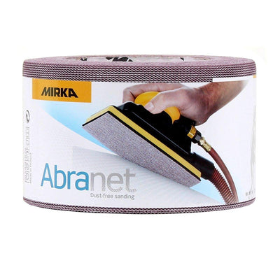 Mirka Abranet Netz-Schleifrolle 75 mm x 10 m Klett / Korn P150 / 1 Rolle / zum Schleifen von Holz, S