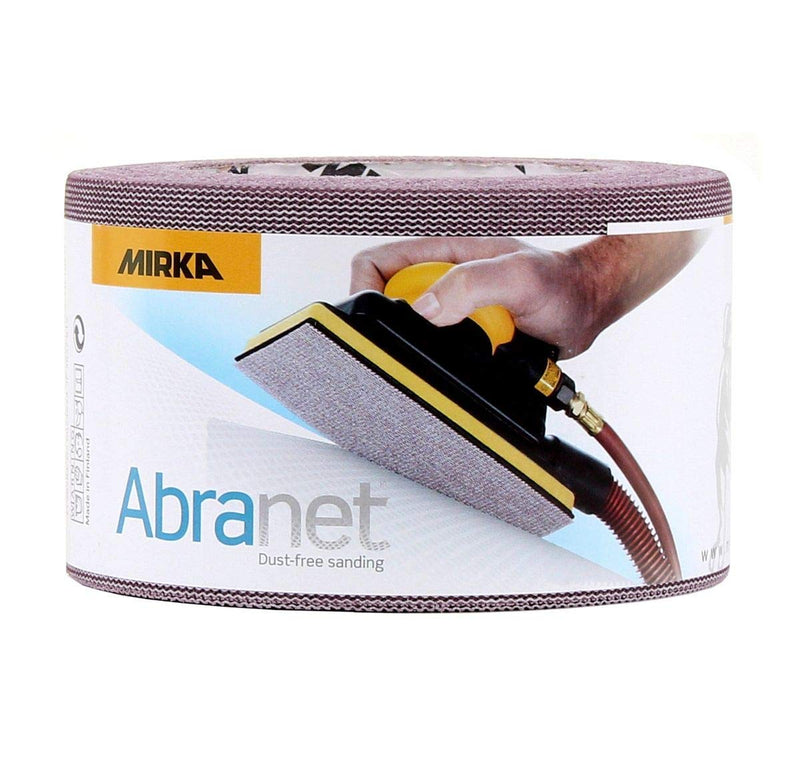 Mirka Abranet Netz-Schleifrolle 75 mm x 10 m Klett / Korn P150 / 1 Rolle / zum Schleifen von Holz, S