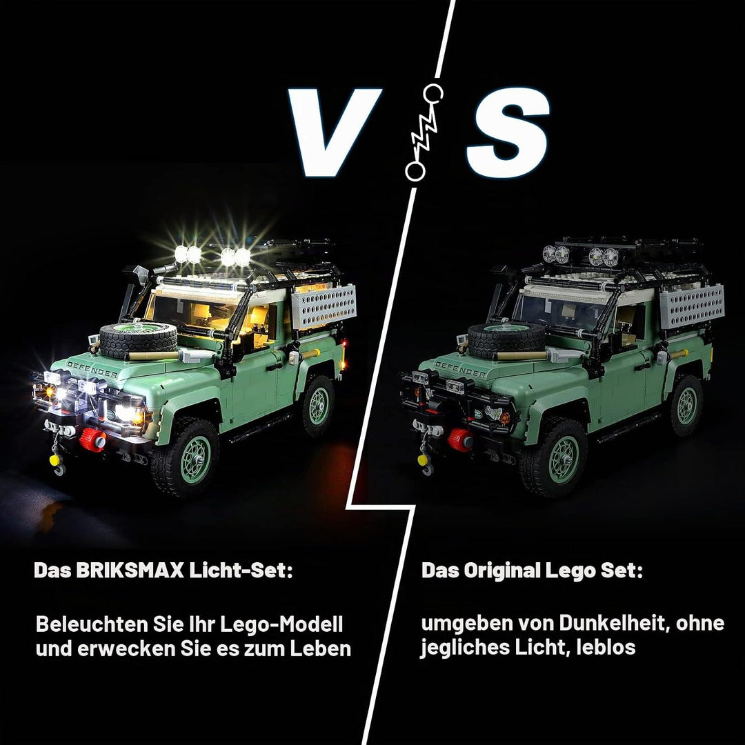 BRIKSMAX 10317 Led Licht für Lego Klassischer Land Rover Defender 90 - Compatible with Lego Icons Ba