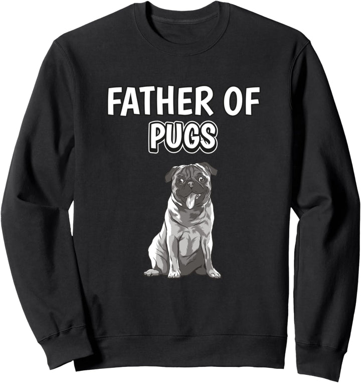 Herren Jungen Father Of Pugs Papa Vatertag Mops Sweatshirt