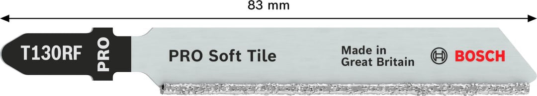 Bosch 2x PRO Soft Tile T130RF Stichsägeblatt (für Fliesen, Fliesen, Länge 83 mm, Professional Zubehö