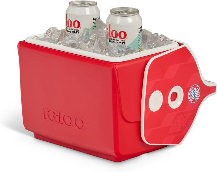 IGLOO Playmate Kühlbox - FC Bayern München - lizensierter Fanartikel, Rote Kühltasche, 6 Liter