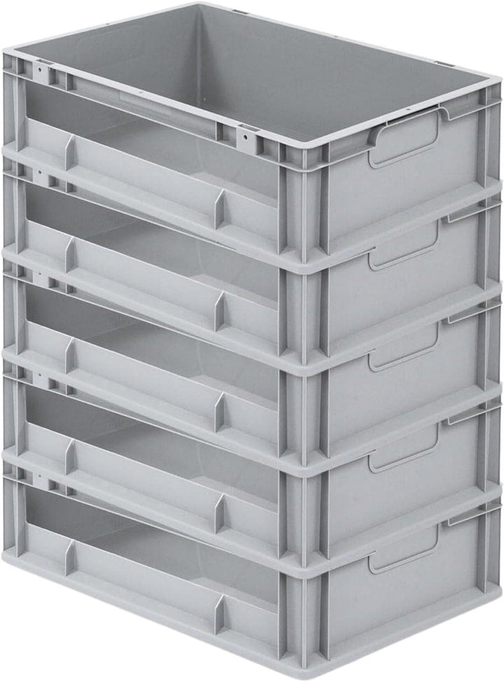 SuperSparSet 5x Eurobox NextGen Insight | HxBxT 17x40x60cm | 34 Liter | Seite offen | Eurobehälter,