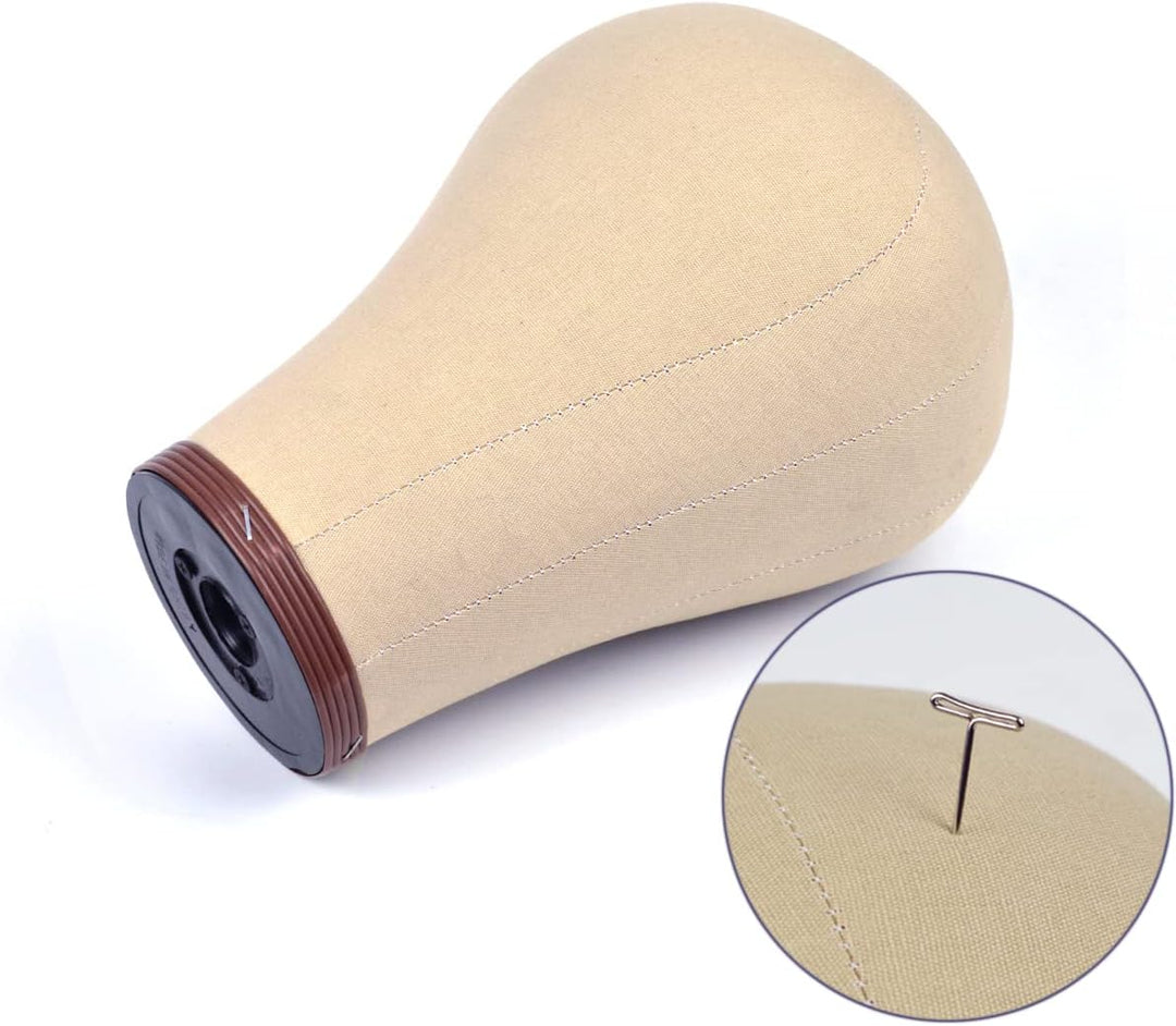 21 Zoll Perücke Kopf Kork Leinwand Block Kopf Perücke Display Styling Kopf Mannequin Kopf Mit Stand