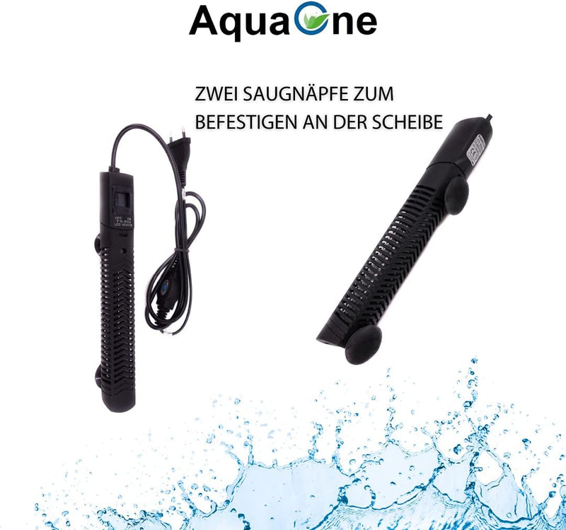 AquaOne Aquarium Heizung 500 Watt Digitaler Heizstab I Heizer für Aquarien bis 750l I Regelheizer fü
