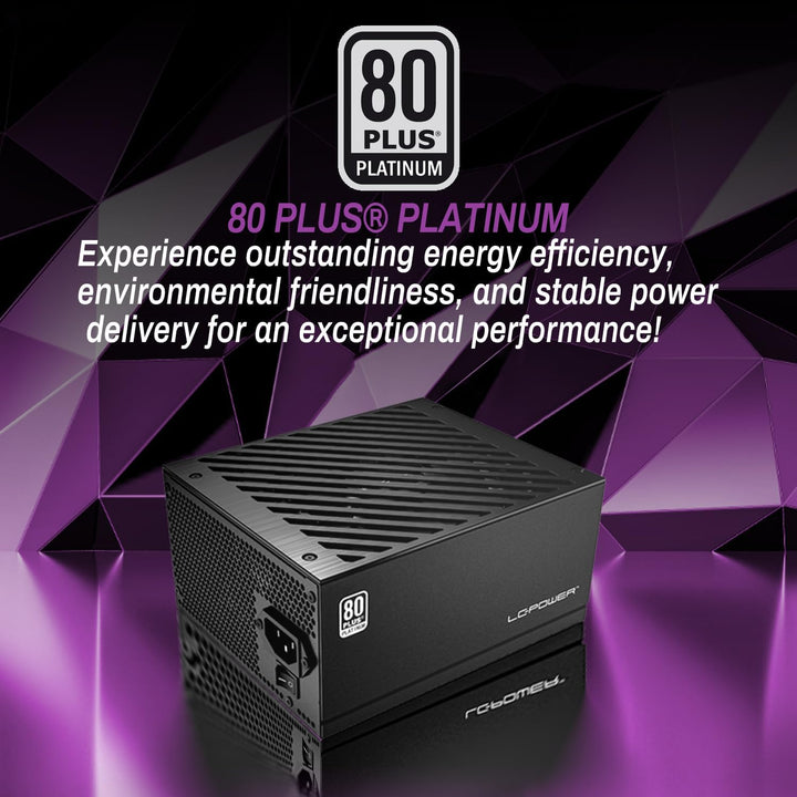 LC-Power LC1200P 80 Plus Platinum Vollmodulares Netzteil mit 1200W Leistung und 10 PCI Express Ansch