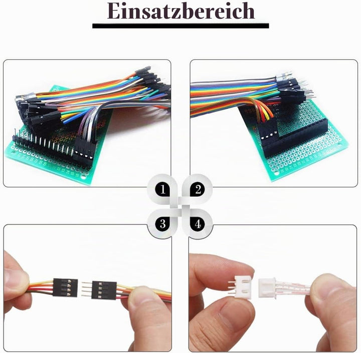Crimpzange Dupont Stecker Set - Preciva 1550 pcs 2,54 mm Dupont Steckverbinder und Crimp Pins, 460 p