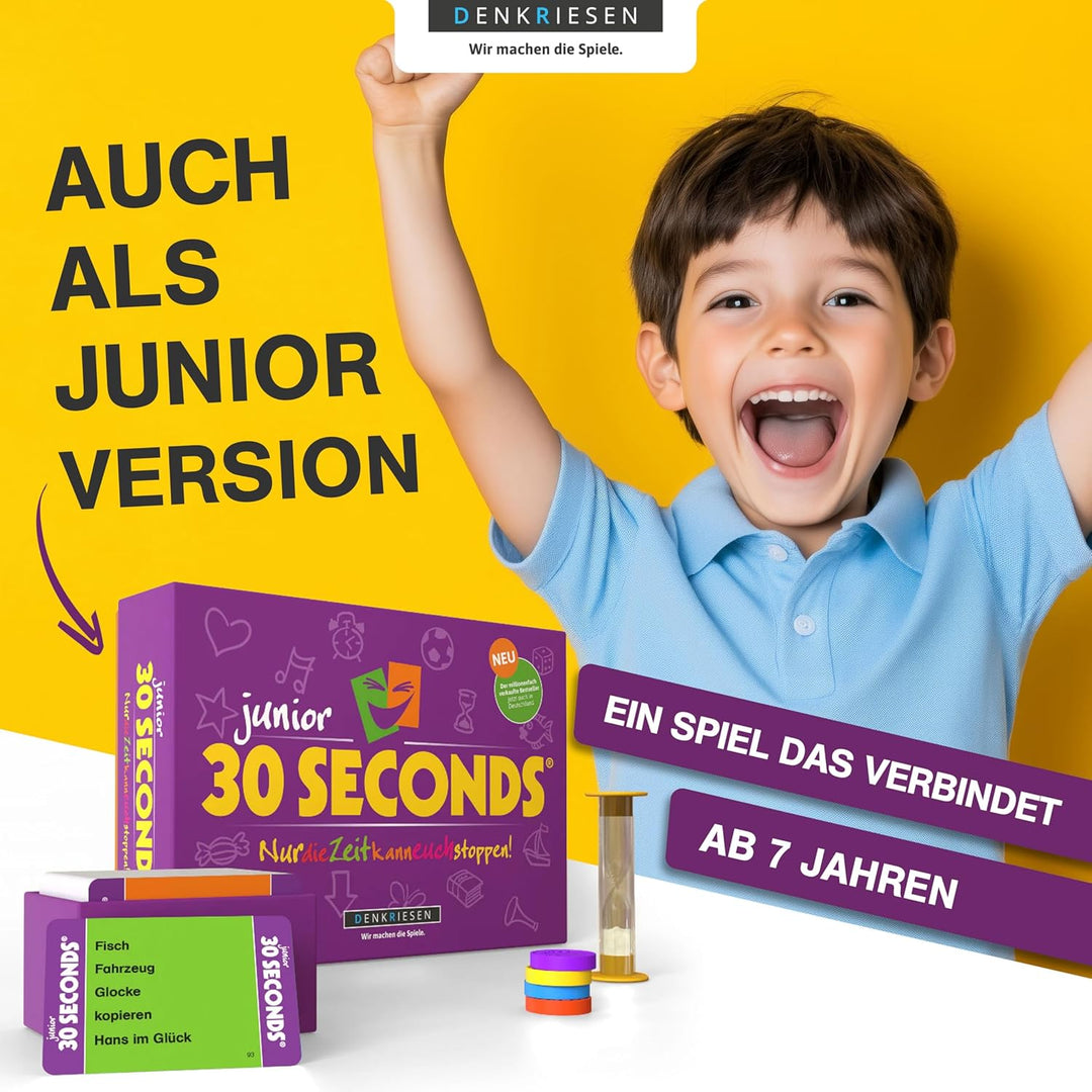 DENKRIESEN - 30 Seconds® - Nur die Zeit kann euch stoppen! | Ab 12 Jahren | 3+ Spieler | Brettspiel