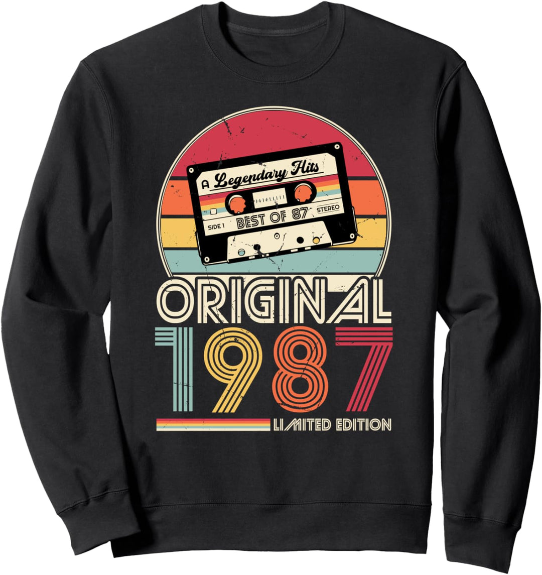 1987 Vintage Geburtstag Retro Limited Edition Männer Frau Geschenk Sweatshirt