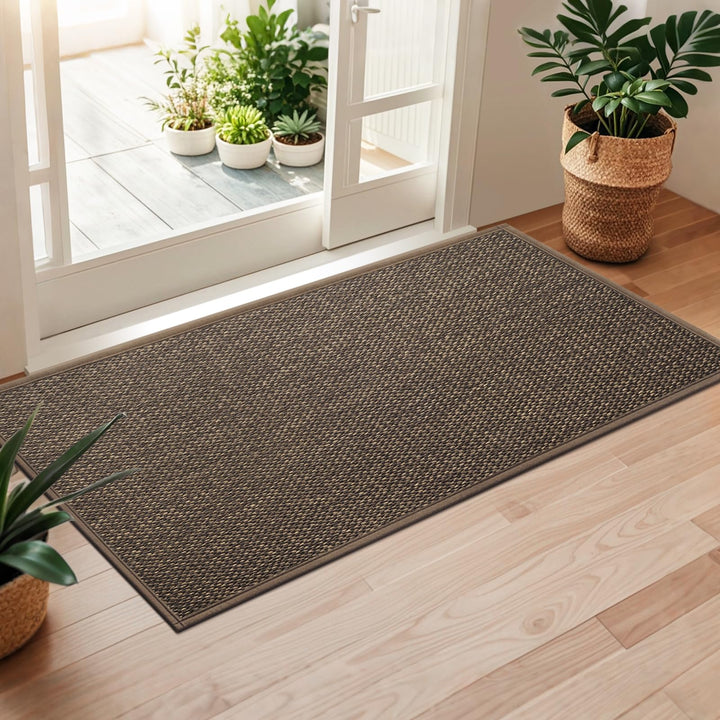 LEKEEPGO Fussmatte Innen 60 x 120 cm, rutschfest Fussmatte, waschbar Schmutzfangmatte, Dünn Türmatte