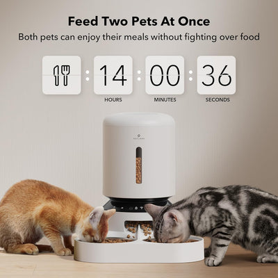 PETLIBRO 5L Futterautomat für 2 Katzen und Hunde mit APP, 5G-WLAN-Haustierfutterspender, Automatisch