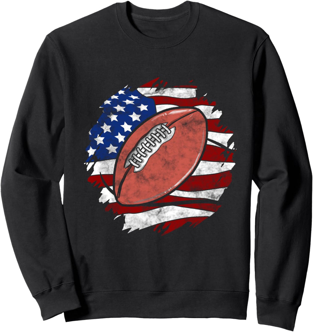 US USA American Flag Football Patriotisches design Sweatshirt