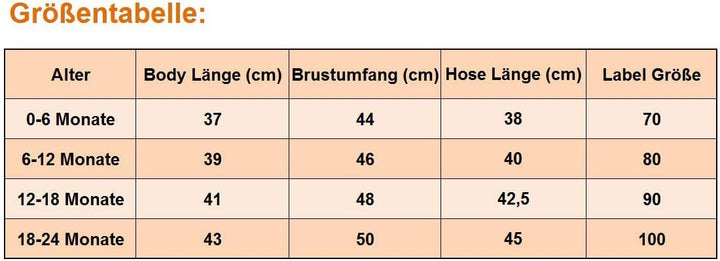 Geagodelia Babykleidung Set Baby Mädchen Kleidung Outfit Langarm Body Strampler + Hose Neugeborene W