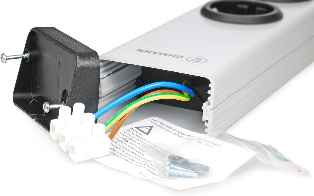 Ehmann Universal Steckdosenleiste 5-Fach anschliessbar für einzelne Stromleitungen 0200x02052300