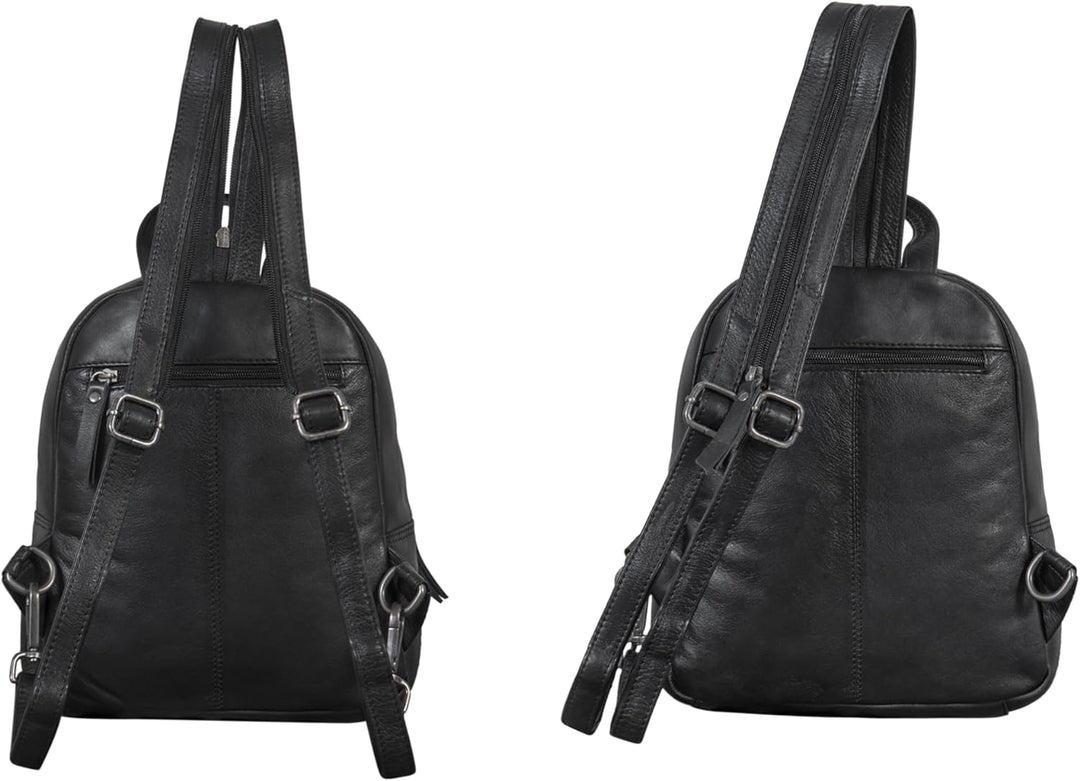 STILORD 'Rey' Crossbody Rucksack Leder Damen Klein Sling Bag Rucksack 2-in-1 Handtasche Frauen Mini