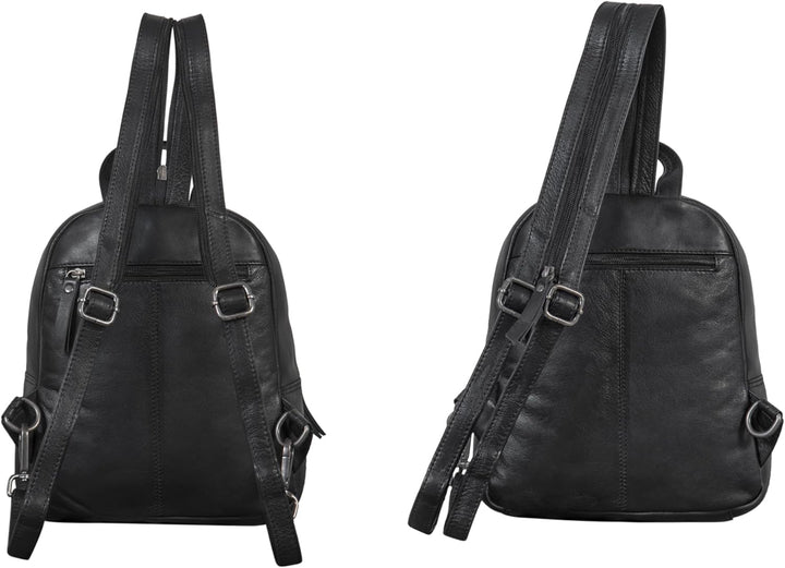 STILORD 'Rey' Crossbody Rucksack Leder Damen Klein Sling Bag Rucksack 2-in-1 Handtasche Frauen Mini