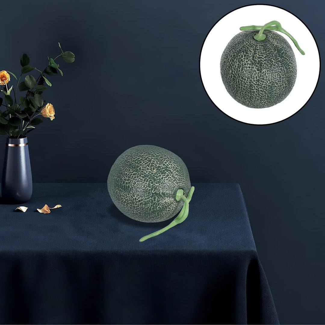 Künstliche Cantaloupe Melone Fruchtmodell aus Kunststoff Grosszügig Leuchtend Haltbar Wohn und Schre