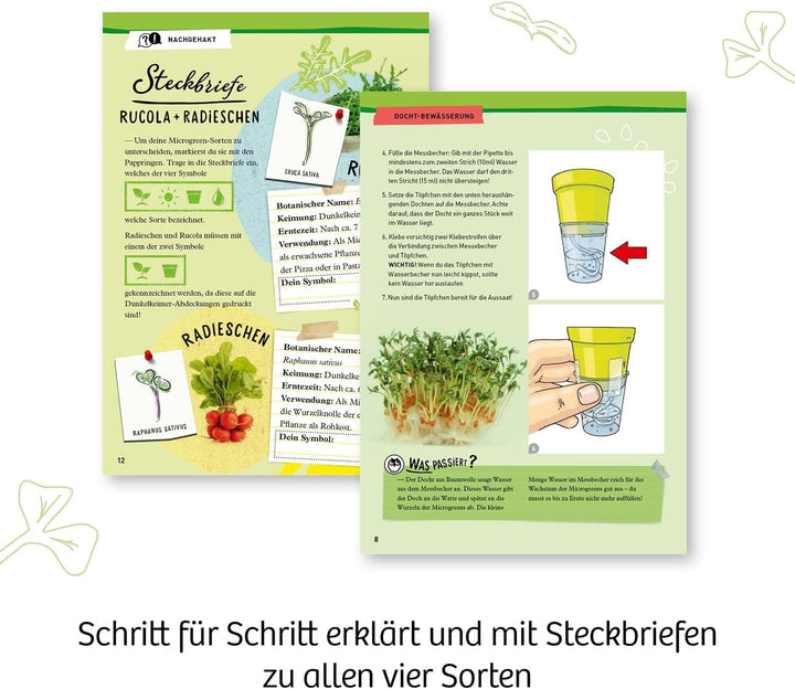 KOSMOS 636135 Microgreen-Garten, Bio-Keimlinge vertikal anpflanzen und geniessen, Gemüse-Keimlinge z