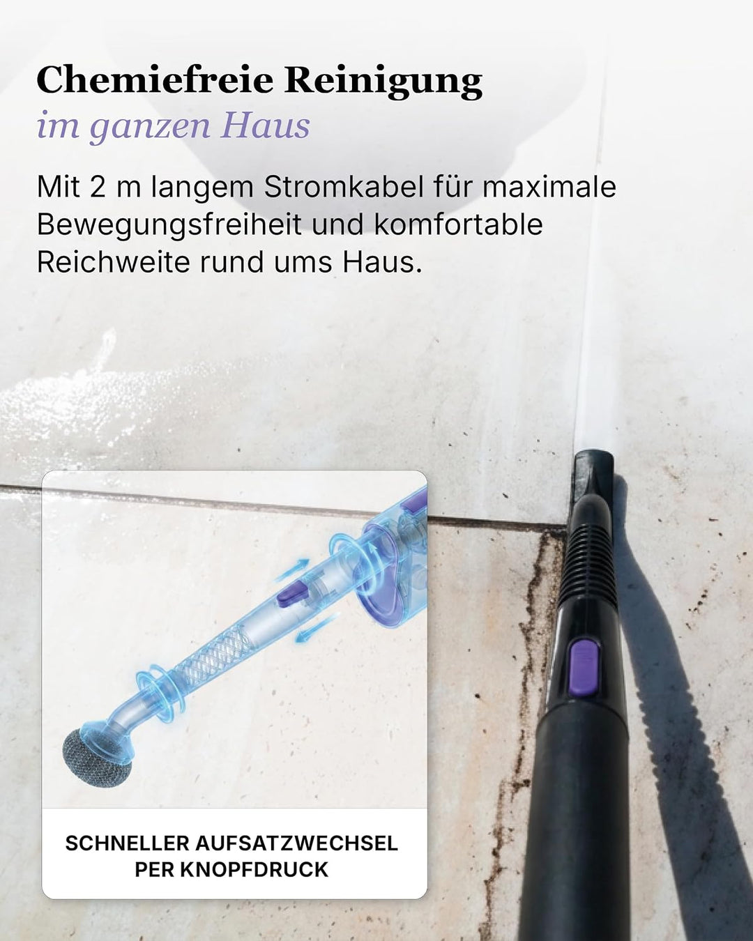 Motionflow Dampfreiniger für alles – 16-in-1 Hochdruck Steam Cleaner für Polstermöbel, Teppiche, Bad