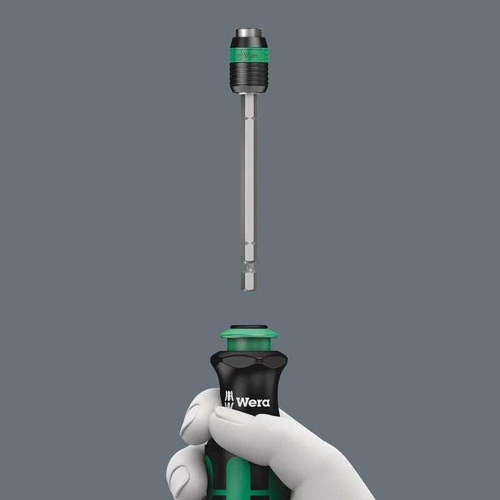 Wera 817 R Bits-Handhalter mit Rapidaptor Schnellwechselfutter, 1/4 Zoll x 133 mm, Wera 05051482001