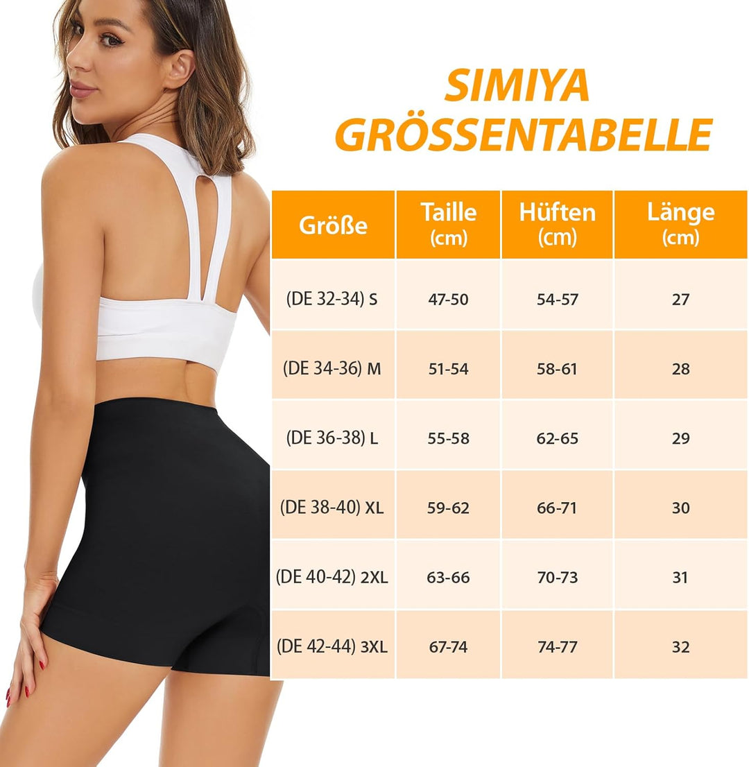 SIMIYA Radlerhose Damen Kurze Shorts Unter Kleid Rock Anti Scheuern Hotpants Kurze Leggings Damen Bo