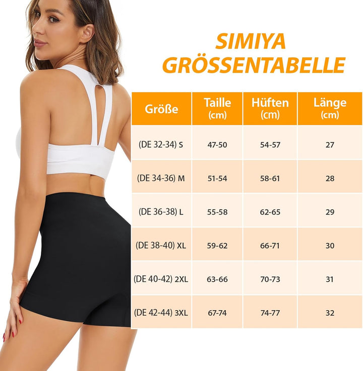 SIMIYA Radlerhose Damen Kurze Shorts Unter Kleid Rock Anti Scheuern Hotpants Kurze Leggings Damen Bo