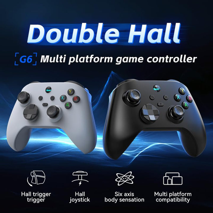 UHM PC Controller, Wireless 2.4G PC Gaming Controller PC Android Switch iPhone 6 Axis-Gyroskop,Hall-