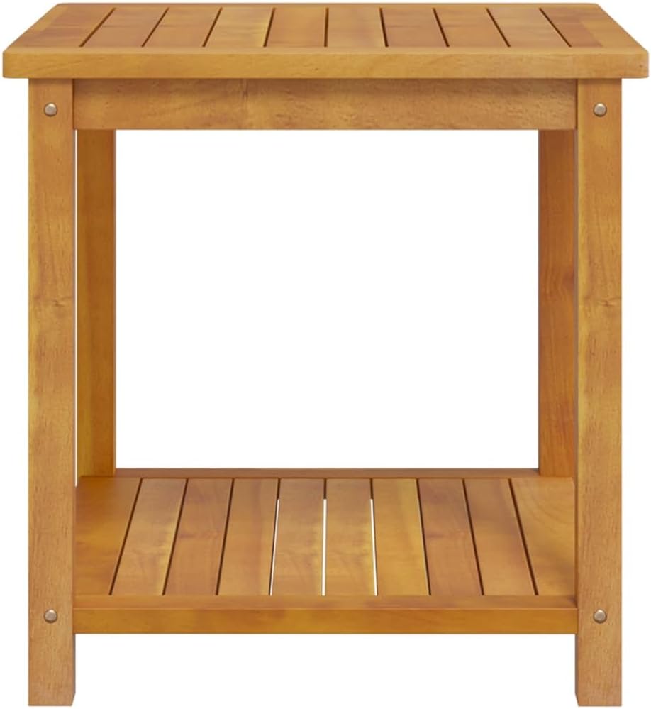 vidaXL Beistelltisch aus Akazienholz, geölt, für Garten, Terrasse, Veranda, Möbel