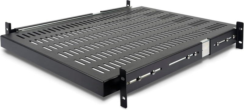 StarTech.com 2 HE Schiebefachboden für Server Rack Montage - Einstellbare Einbautiefe von 51 bis 74