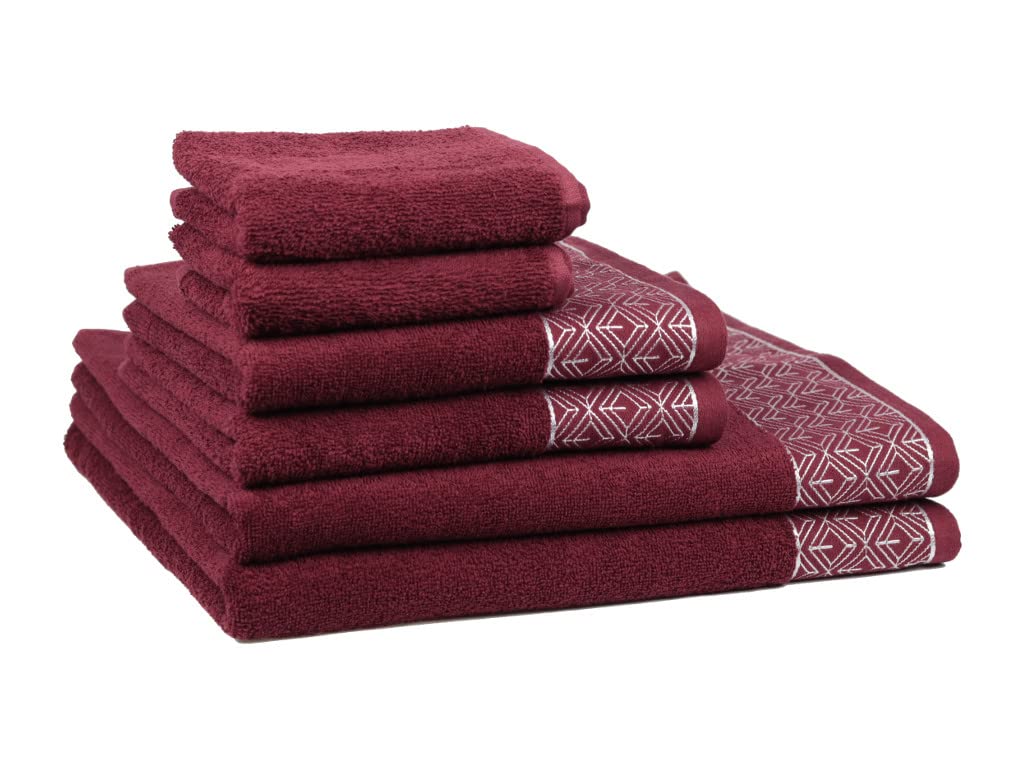 Tuchset Gäste L Bordeaux (6 Teile), Bordeaux