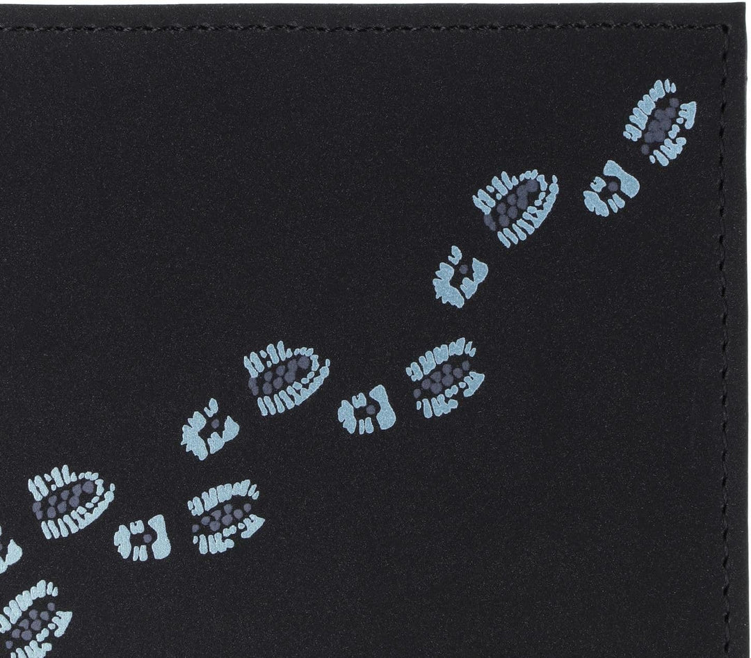 Oxmox New Cryptan Geldbörse 12 cm Footsteps (Schwarz), Footsteps (Schwarz)