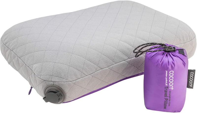 Cocoon Kopfkissen/Reisekissen Air Core Pillow Ultralight - 40x55cm Purple/Grey 1 Stück (1er Pack), P