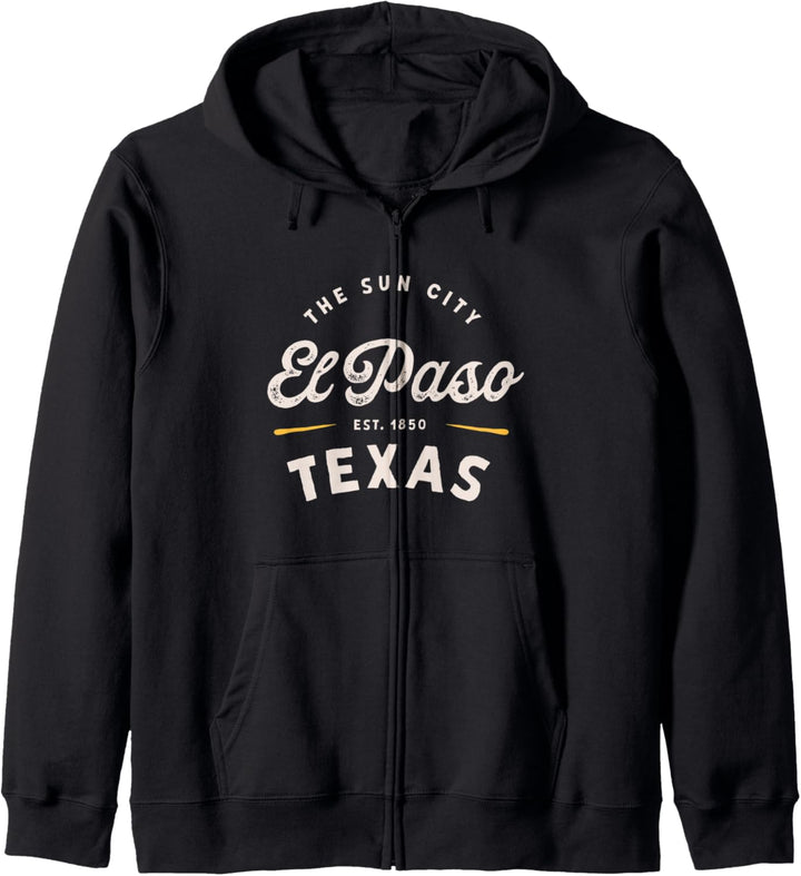 Rustic Classic El Paso Texas 1850 USA The Sun City Present Kapuzenjacke