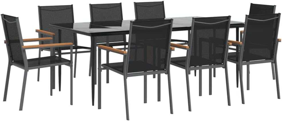 Festnight Poly Rattan Sitzgruppe Gartenmöbel Set Garten Essgruppe 8 Personen Gartenmöbel Set mit 6 G