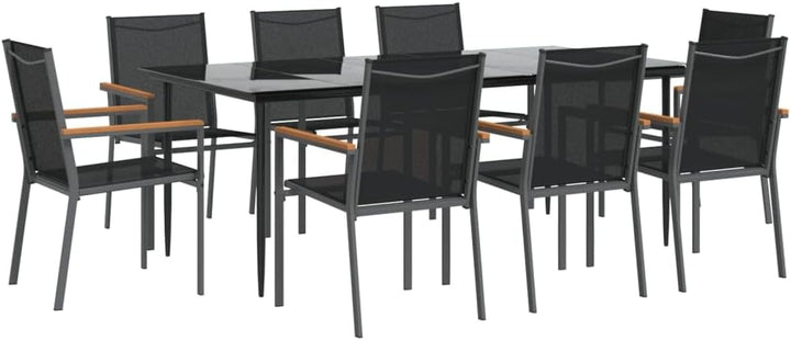 Festnight Poly Rattan Sitzgruppe Gartenmöbel Set Garten Essgruppe 8 Personen Gartenmöbel Set mit 6 G
