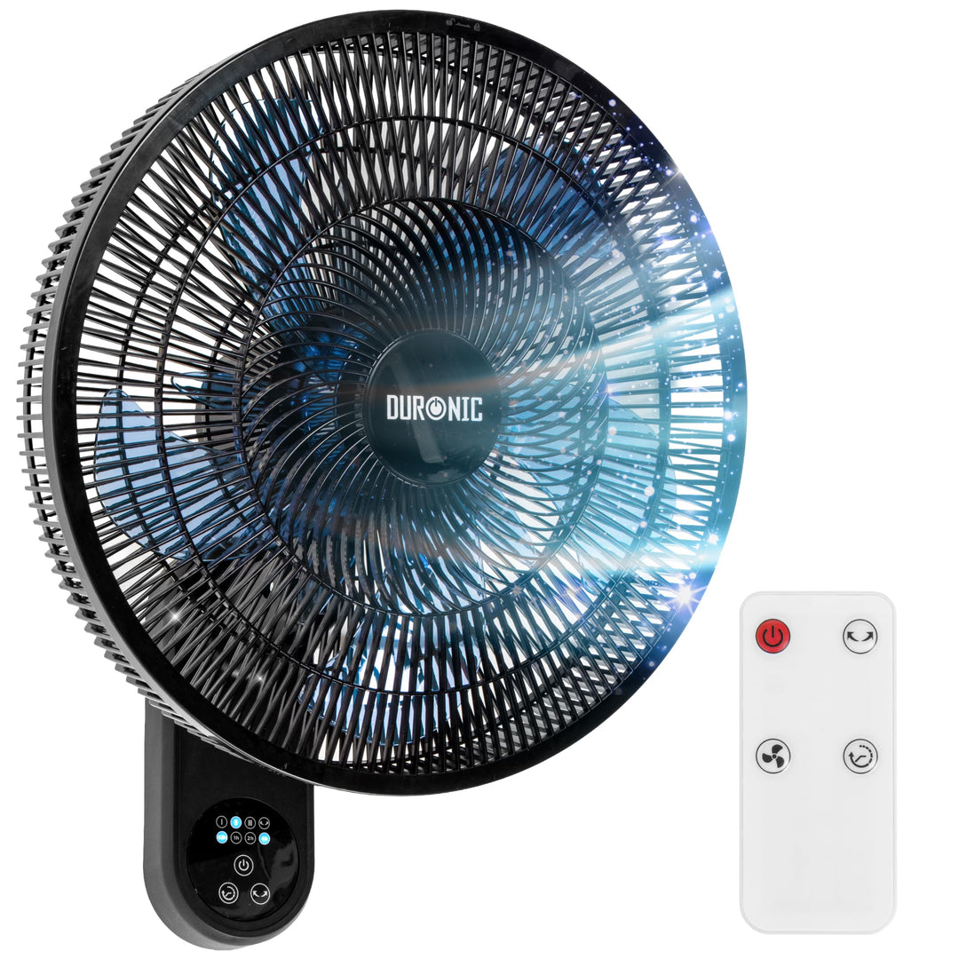 Duronic FN42 Wandventilator, Ventilator zur Montage, mit Fernbedienung Fn42 Bk, Fn42 Bk