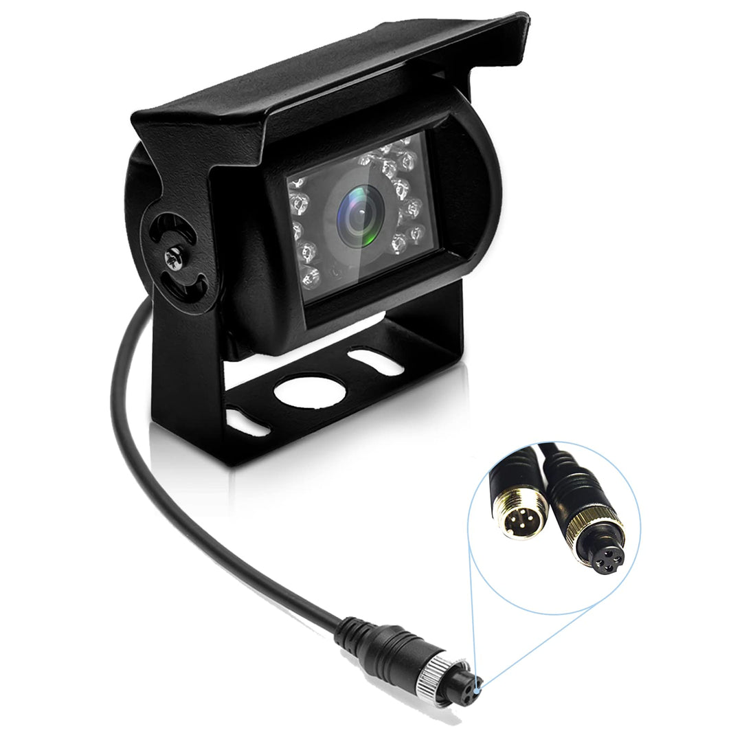 Hikity 2026 Neu Rückfahrkamera 4 Pin Aviation Stecker 18 IR Nachtsicht IP67 wasserdichte Auto Kamera